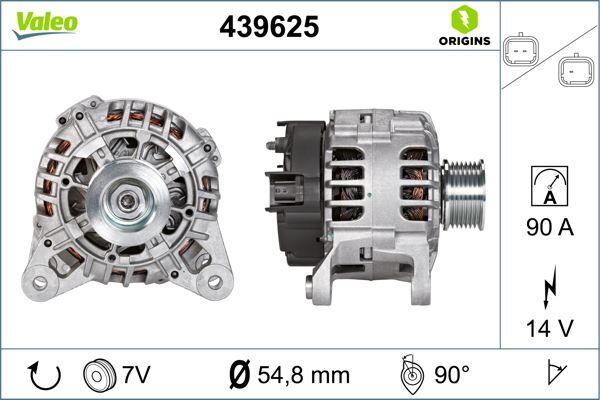 ALTERNATÖR CLIO III 1.2 16V 05 > CLIO IV 1.2 16V 12 > TWINGO II 1.2 16V 07 > | OEM:7711497091-8200634135-8200654541