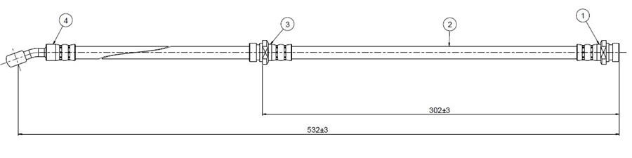 FREN HORTUMU ön Serena 2.0 diesel 92-. | OEM:462109C007