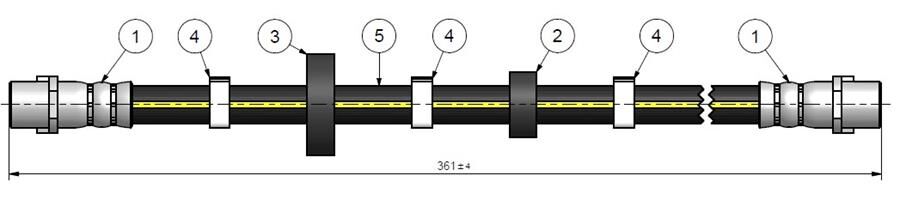 FREN HORTUMU sol ön Transporter T4 90-03 | OEM:7D0611701B-7D0611701D