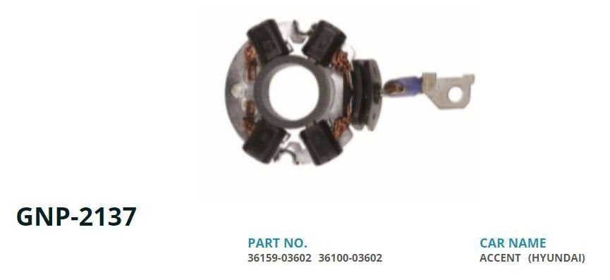 12V HYUNDAI ACCENT IV 1.4-ELENTRA 1.6-I20-I30 1.4-1.6-VELOSTER-KIA CERATO 1.6-RIO 1.4 | OEM:36159-03602-36100-03602