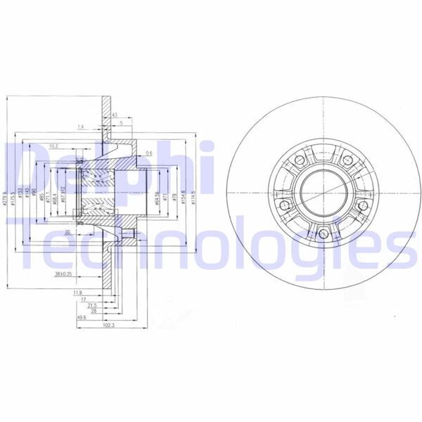 ARKA FREN AYNASI RENAULT TRAFIC II 01>06 OPEL VİVARO 01>06 280x12x5DELİK | OEM:7711130076-8200228610-7701206846