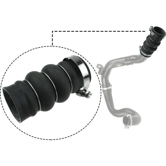 TURBO HORTUMU KELEPÇELİ SİLİKON TRANSIT CONNECT | OEM:8T166N650AB-5050745-7T169F796AE