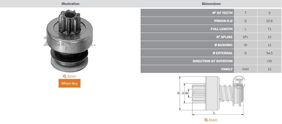 9 DIS AUDI 100-MERCEDES 200-220-240D TAM FREZE | OEM:UMD-5420-2006209471
