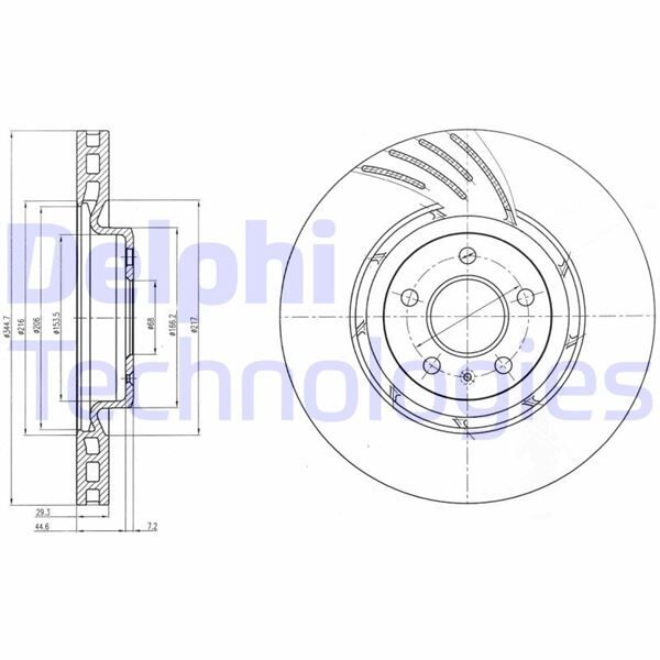 FREN DİSKİ TEKLİ PAKET . DELİKLİ ÖN AUDI Q5. S4. S5 11/2008 > | OEM:8K0615301K-8K0615301M