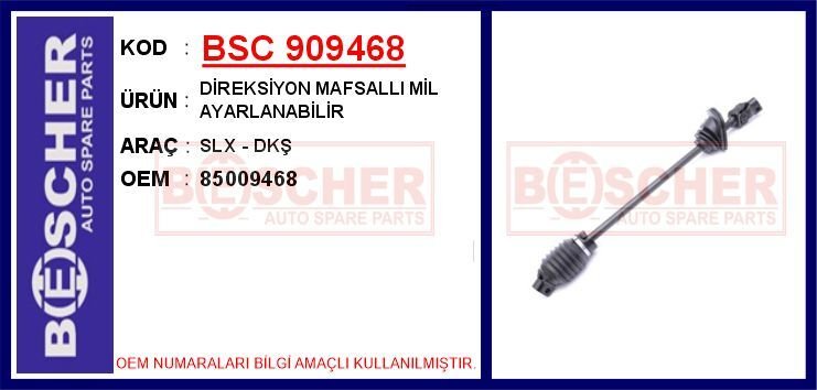 DİREKSİYON MAFSALLI MİL AYARLANABİLİR SLX - DKŞ | OEM:85009468
