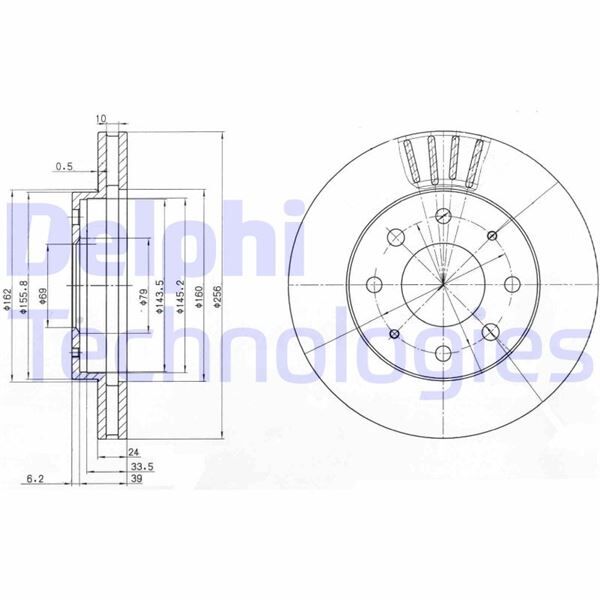 FREN DİSKİ ÇİFTLİ PAKET . DELİKLİ ÖN MITSUBISHI SPACEWAGON 01/1992 > 12/2000 | OEM:MB668886-MB950569-MB950570