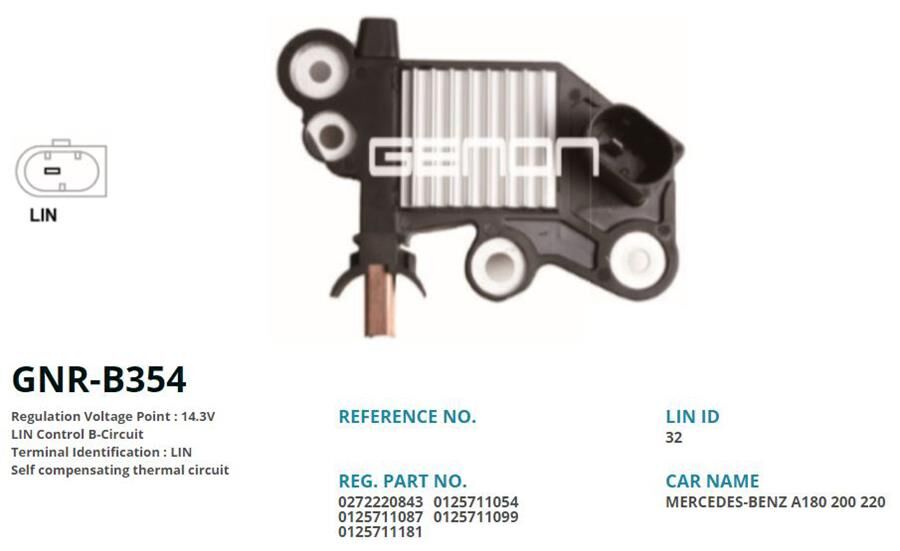 12V MERCEDES A160-A180-B160-B180-CLA180 1.5 DCI-E200-E250 2.0-PORSCHE LIN | OEM:VR-B843