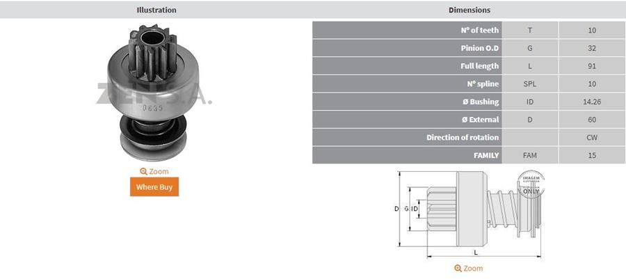 10 DIS JOHN DEERE ICTEN FREZE | OEM:UMD-5500-2006209427-2006209457