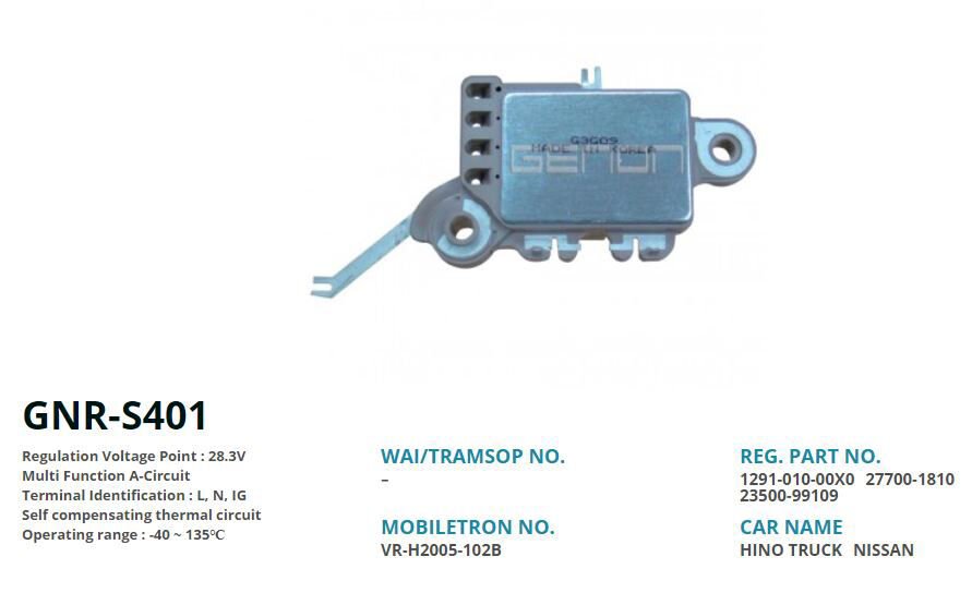 24V HINO-KOBELCO IS MAKINASI L N IG | OEM:VR-H2005-102B