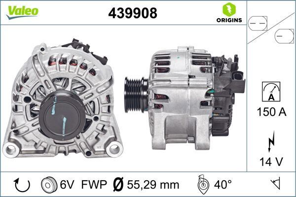 ALTERNATÖR FORD 150A KUGA II 14>17 2.0 TDCI FIESTA 08> 1.5 TDCI | OEM:1707065-1762377