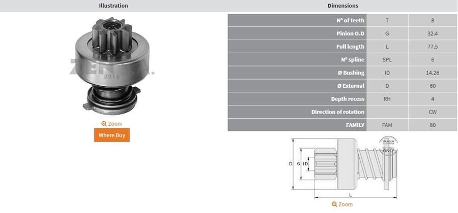 8 DIS RENAULT MASTER | OEM:63216815-63216851-63217403