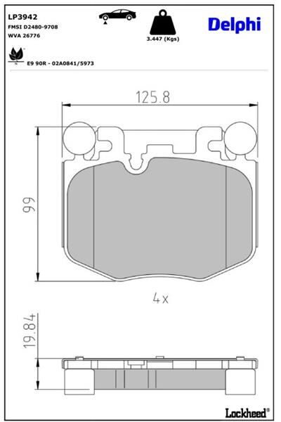 FREN BALATASI ON BMW G42 G20 G21 G22 G23 G26 G05 G1 G06 G07 G29 | OEM:34108844368
