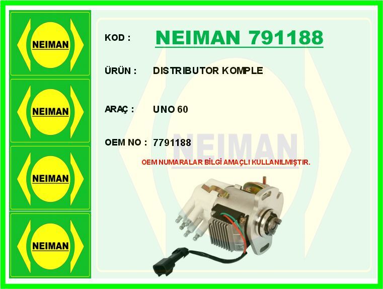 DISTRIBUTOR KOMPLE UNO 60 | OEM:7791188