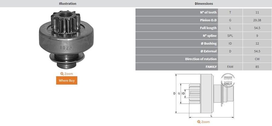 11 DIS RENAULT 19-21 EXPRESS KISA-CITROEN JUMPER-PEUGEOT BOXER DIZEL | OEM:UMD-5532-185915-584135-584185