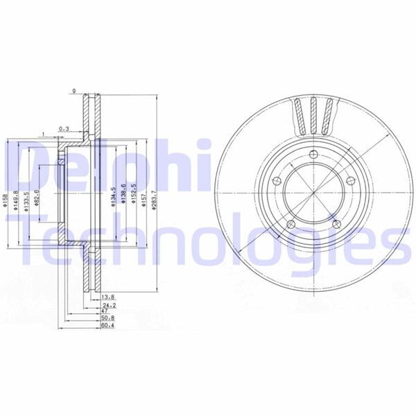 FREN DİSKİ ÇİFTLİ PAKET . DELİKLİ ÖN DAIMLER-JAGUAR-DOUBLE SIX-SOVEREIGN- XJ12. XJ6. XJS 73-96 | OEM:C32764-C32764E-C41942