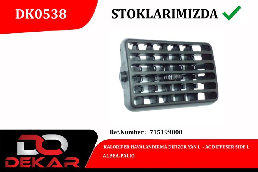 KALORIFER HAVALANDIRMA DIFIZOR YAN L ALBEA-PALIO | OEM:715199000
