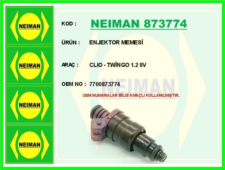 ENJEKTOR MEMESİ CLIO - TWİNGO 1.2 8V | OEM:7700873774