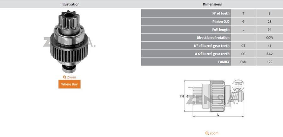 8 DIS NISSAN E16-NX1600-NX2000-PULSAR 1.6-SENTRA 1.6 CCW | OEM:2331236A00