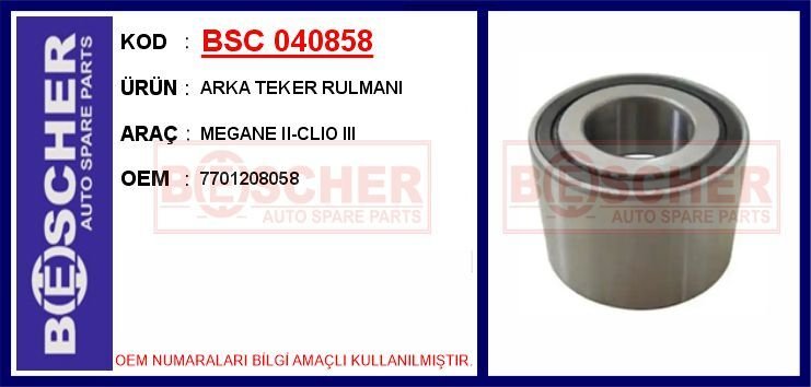 ARKA TEKER RULMANI MEGANE II-CLIO III | OEM:7701208058