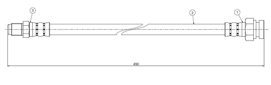 FREN HORTUMU arka L 407>608 83-86 | OEM:1428363500