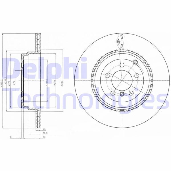 FREN DİSKİ TEKLİ PAKET - BOYALI. DELİKLİ ARKA LAND ROVER RANGE ROVER 03/2010 > 07/2012 | OEM:LR011891
