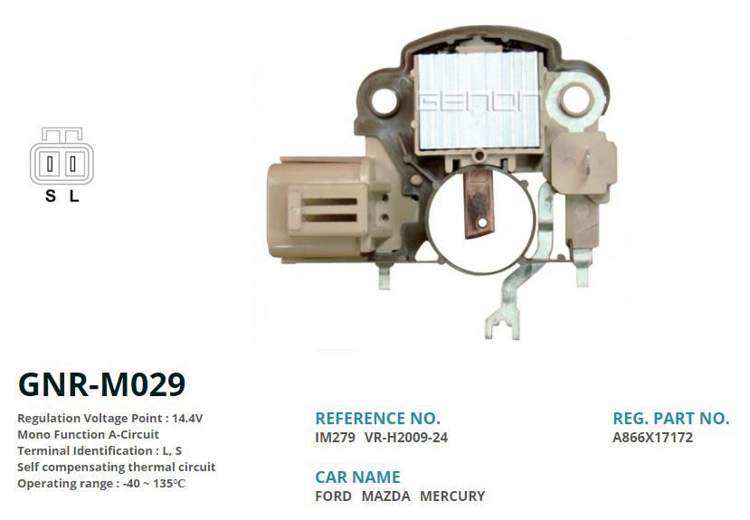 12V MAZDA 323 90-96 MODEL 28mm L S | OEM:VR-H2009-24-IM279-A866X17172