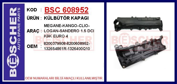KÜLBÜTÖR KAPAĞI RENAULT CLIO-SYMBOL JOY-KANGOO-MEGANE II 1.5 DCİ EURO 4 | OEM:8200608952-132654861R