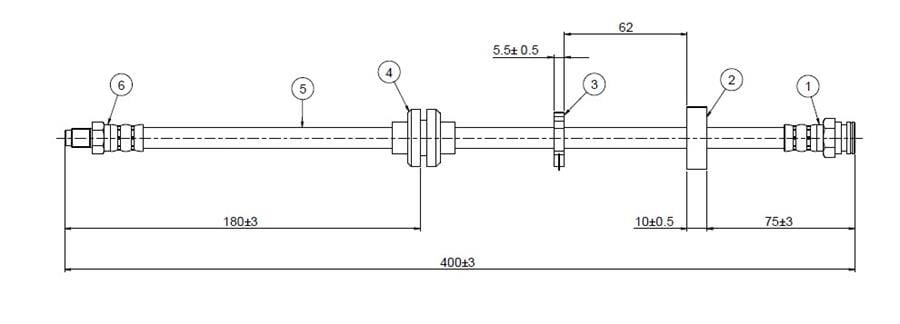 FREN HORTUMU ön Y 1.1- 1.8 8V 96- | OEM:464231777735009