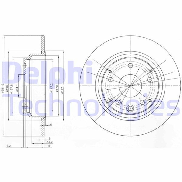 FREN DİSKİ ÇİFTLİ PAKET . DELİKSİZ ARKA HONDA ACCORD 02/2003 > 09/2008 | OEM:42510SZ3J00
