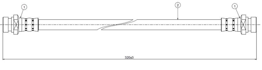 FREN HORTUMU ön 1.3 1.5 C21-22 89-. | OEM:MB058509-MB058593-MB238161-MB238162