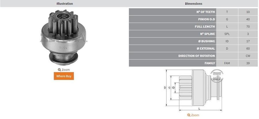 10 DIS FORD-BMC KALIN FREZE | OEM:2701E11350B