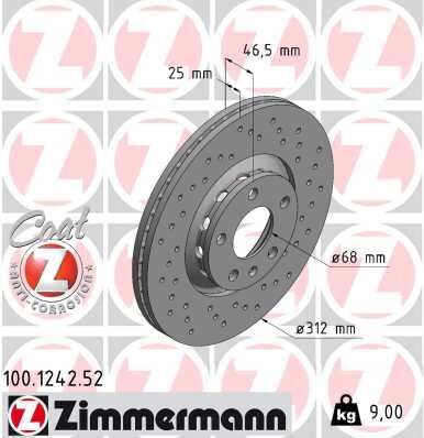 ÖN FREN AYNASI PASSAT 1.6-1.9TDI-2.0-1.8T 00/5.05 A4 01>A6 97SUPERB 02>EXEO 09> 312x25x10DLxHAVALI x DELİKLİ -986479057-DF4262S | OEM:4B0615301A-4B0615301C-8E0615301R