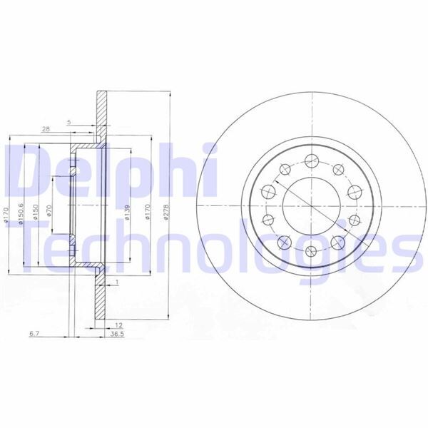 ARKA FREN AYNASI ALFA ROMEO 159 05> GIULIETTA 10> SPIDER 06> FIAT 500 X 14> JEEP RENEGADE 14> COMPASS 16> 278x12x43 | OEM:46843610-51760273-51963547