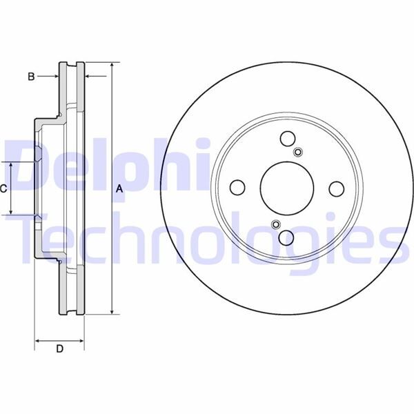 FREN DİSKİ ÇİFTLİ PAKET . DELİKLİ ÖN TOYOTA COROLLA. PRIUS 05/2000 > 02/2007 | OEM:4351202060-4351202070-4351212620