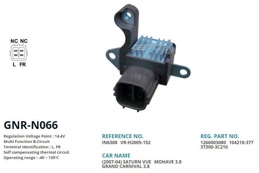 12V GM-SATURN VUE 2004-2007 L FR | OEM:VR-H2005-152-IN6308
