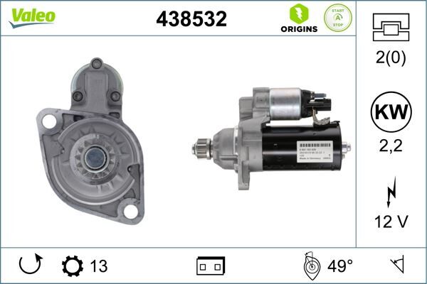 RESTARTER MARŞ MOTORU VW GROUP Crafter II 2.0 TDI | OEM:1153029-1153030-02M911021A