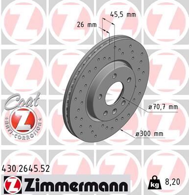 ÖN FREN AYNASI INSIGNIA B 16 INÇ 18> ASTRA J 09 > ZAFIRA C 11 > CRUZE 09 > 300x26x5DLxHVL DELİKLİ 569076-569070-13502052-95527031 | OEM:13517846-13521004-YR00073080