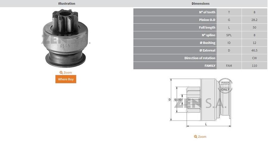 8 DIS HYUNDAI ACCENT-ELENTRA-I30-SONATA-MITSUBISHI GALANT | OEM:UMD-5493-M001T73283-M191T12070