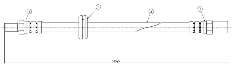 FREN HORTUMU ön Samara 85- | OEM:21083506060