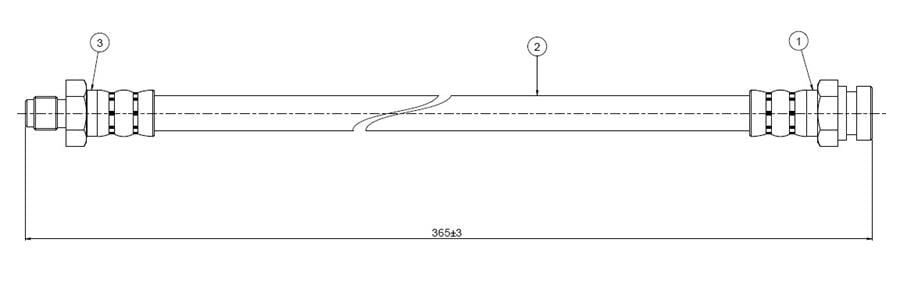 FREN HORTUMU arka Pick-up PE-UD 77-85 | OEM:60341380