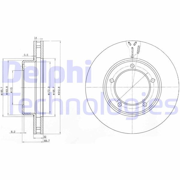 FREN DİSKİ ÇİFTLİ PAKET . DELİKLİ ÖN LEXUS // TOYOTA; LX470 // LANDCRUISER 04/1998 > | OEM:4351260130-4351260170