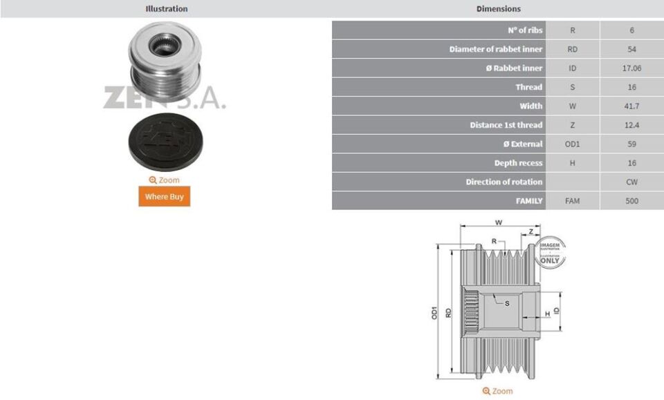 CITROEN-FIAT-LANCIA-PEUGEOT 6 KANAL | OEM:535006210-KSK-06210