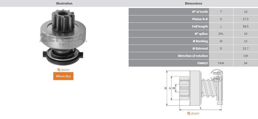 10 DIS MERCEDES SPRINTER VITO-C200-E220 D-STEYR TRAKTOR-SSANGYONG | OEM:UMD-5677-9002336223