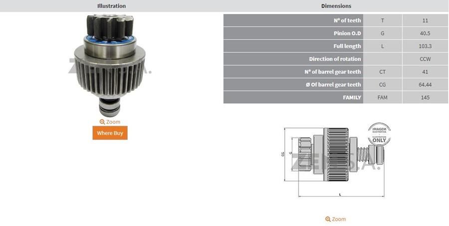 11 DIS ISUZU CHAMPION KISA CCW | OEM:UMD-5459-8970256720-8971797700