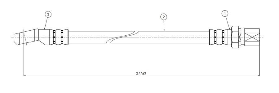 FREN HORTUMU ön 126 72-00 | OEM:4167826-4167827
