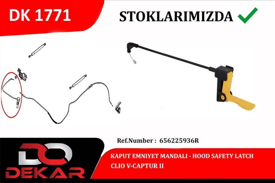KAPUT EMNIYET MANDALI CLIO V-CAPTUR II | OEM:656225936R