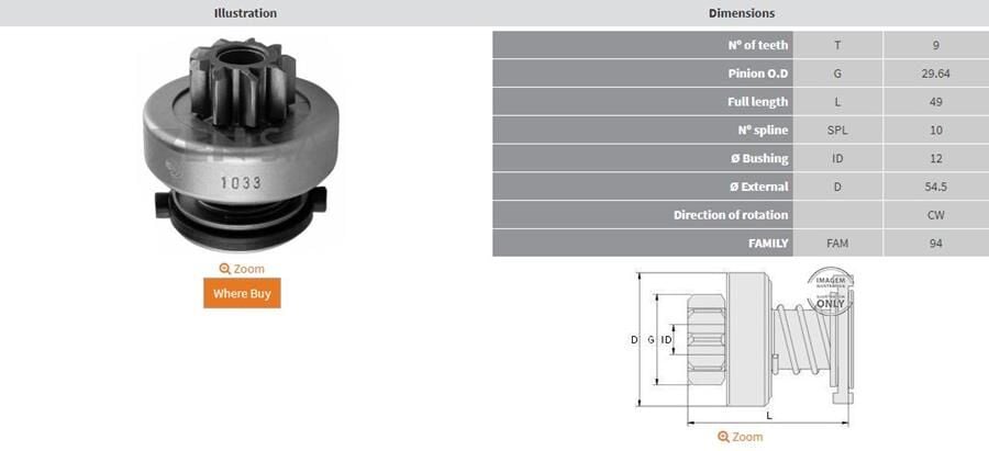 9 DIS ALFA ROMEO 156-145 1.9 JTD-FIAT BRAVA-MAREA 1.9 JTD-BMW 325 TD-OPEL OMEGA 2.5 TD | OEM:UMD-5856-1006209645