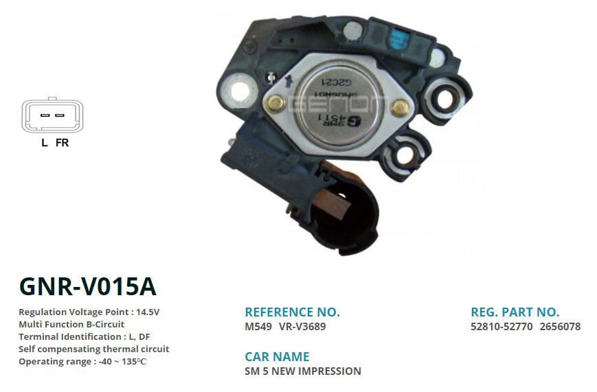 12V RENAULT LATITUDE L DF | OEM:VR-V3689-M546-M549-M570
