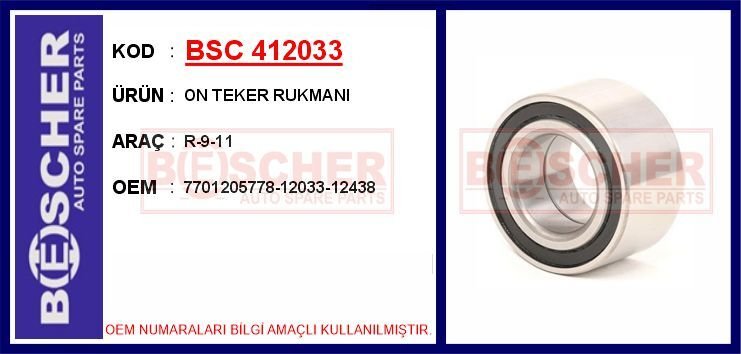 ON TEKER RUKMANI R-9-11 | OEM:7701205778-12033-12438