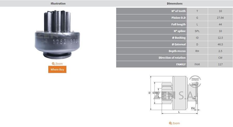 10 DIS NISSAN JUKE-NOTE 1.6-QASHQAI 1.6-2.0-XTRAIL 2.0-DACIA DUSTER 1.6 | OEM:UMD-5915-S114902A